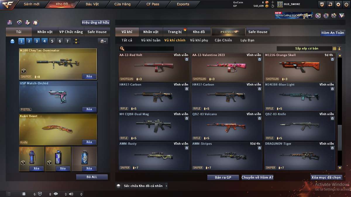 shop acc cf uy tin gia re